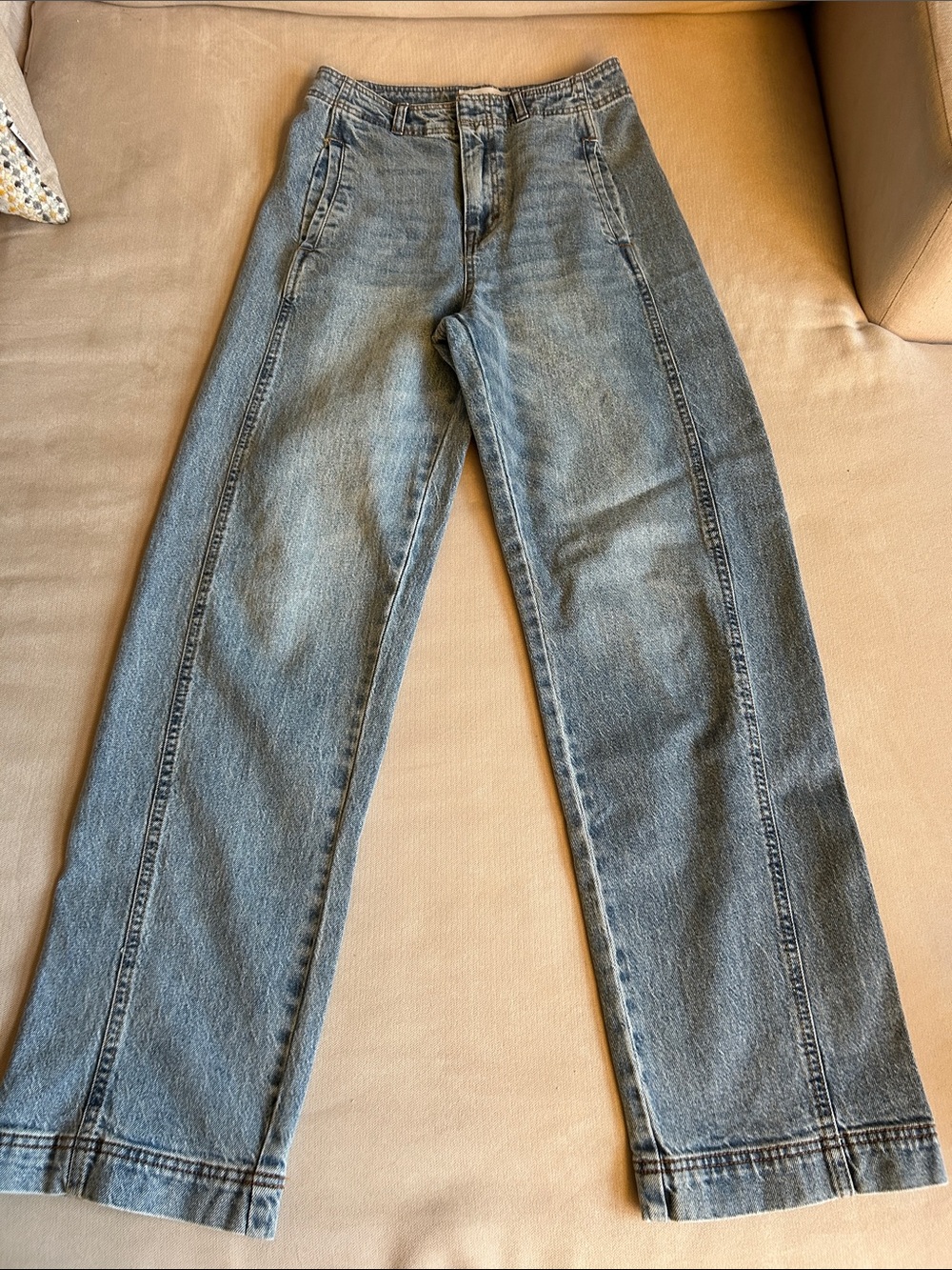 Habitual Martingale High Rise Front Seam Wide Leg Jeans Size 2 / 26